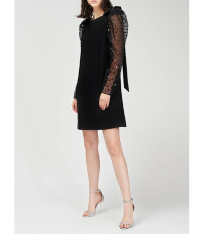 Shop Valentino Sequin And Bead-embellished Mini Dress In Black