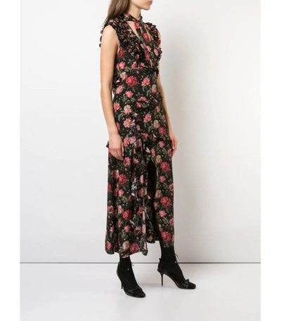 Shop R13 Black Floral Cut Out Maxi Dress