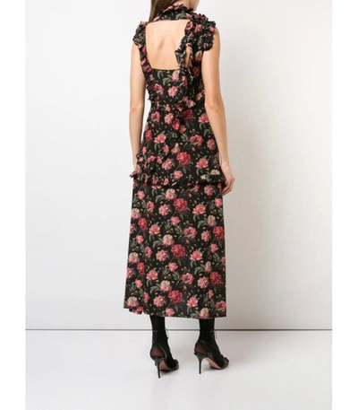 Shop R13 Black Floral Cut Out Maxi Dress