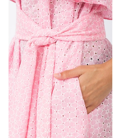 Shop Lisa Marie Fernandez Sabine Eyelet Dress In Pink