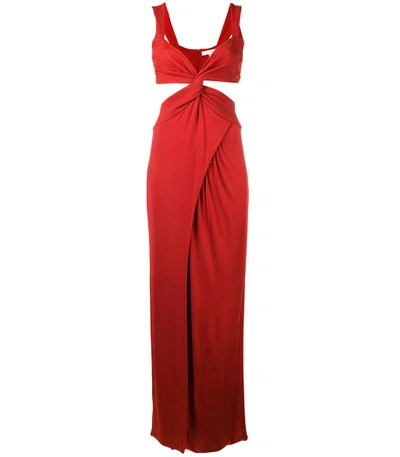 Shop Galvan Horizon Dress In Red