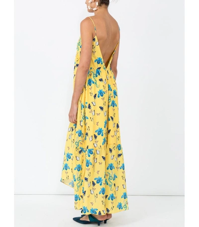 Shop Borgo De Nor Anais Floral Print Dress In Yellow