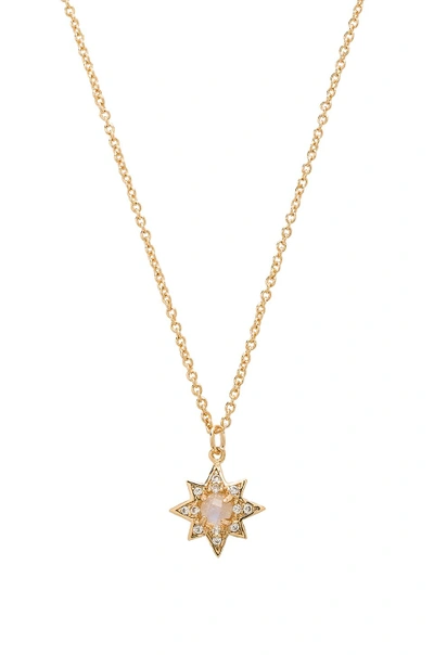 Shop Melanie Auld Starburst Necklace In Metallic Gold
