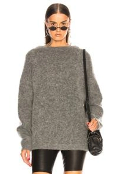 Shop Acne Studios Dramatic Mohair Sweater In Grey