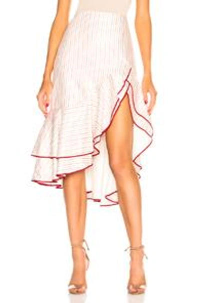 Shop Alexis Garnet Skirt In Multi. In Rouge Stripes