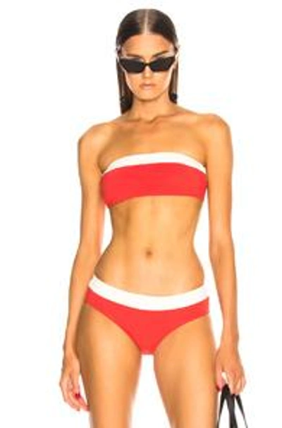 Shop Flagpole For Fwrd Lori Top In Red In Red And Ivory