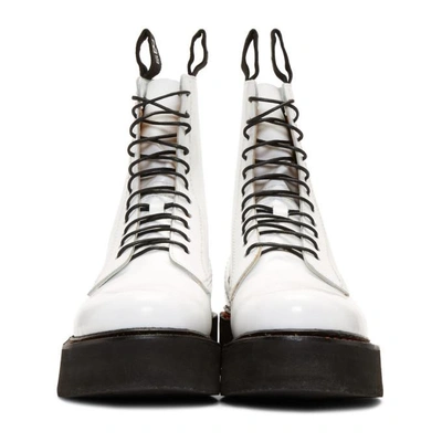 Shop R13 White Single Stacked Boots