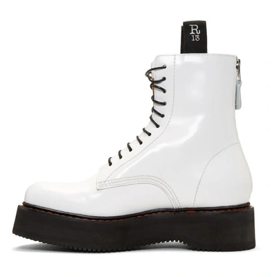 Shop R13 White Single Stacked Boots