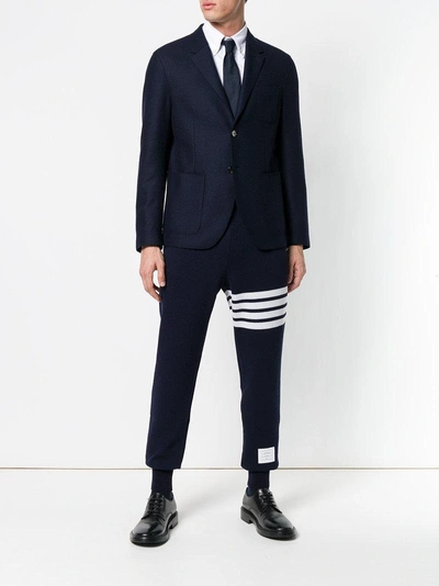 Thom Browne Classic Loopback 4-bar Sweatpants In Blue