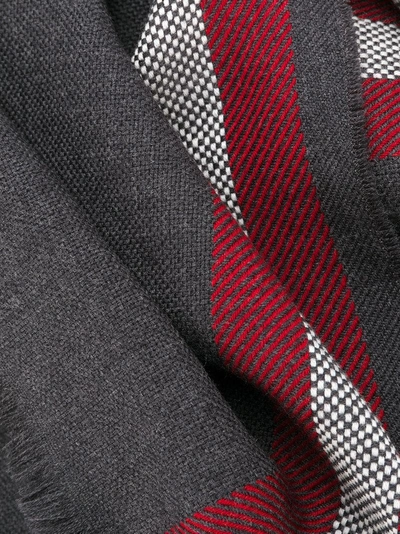 条纹编织围巾