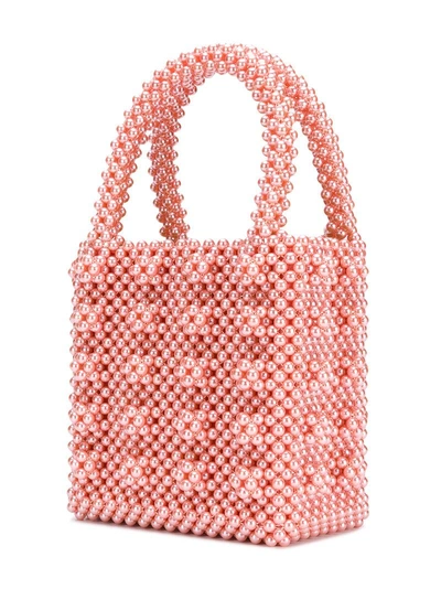 Shop Shrimps Beaded Box Bag In Pink