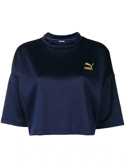 Shop Puma Cropped T-shirt - Blue