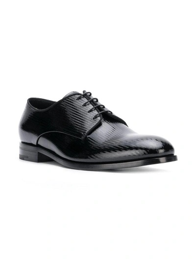 Shop Giorgio Armani Oxford Shoes - Black