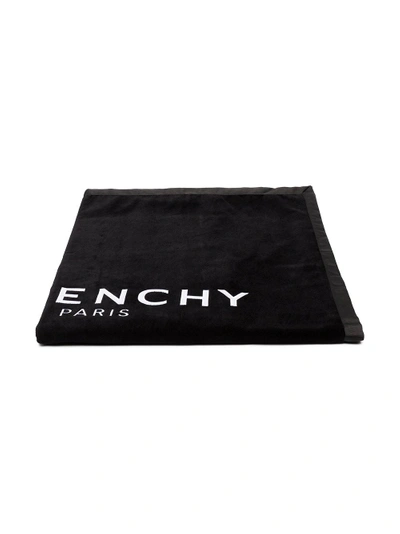 Shop Givenchy Black Logo Towel