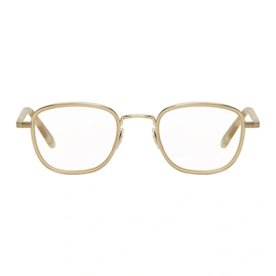 Shop Garrett Leight Gold Garfield Glasses