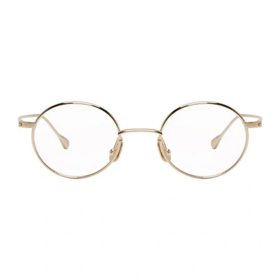 Shop Native Sons Gold Round Orbit Glasses In Cr-39