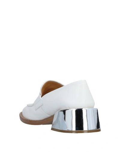 Shop Mm6 Maison Margiela Loafers In Ivory
