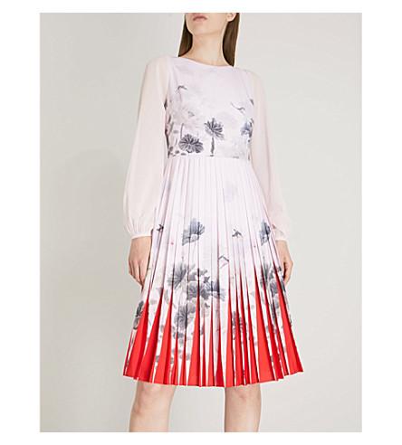 ted baker prticha lake of dreams pleated dress