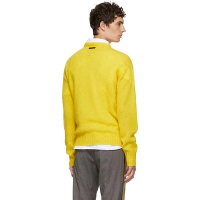 Shop Prada Yellow And Pink Bananas Crewneck In F0xjr-yel