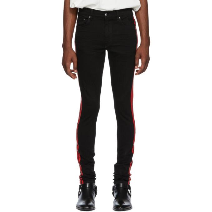 amiri jeans red stripe