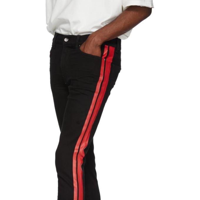 amiri red stripe jeans