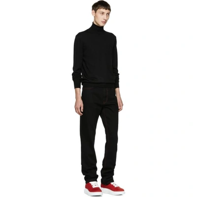 Shop Dolce & Gabbana Dolce And Gabbana Black Crown Turtleneck In N0000 Blk