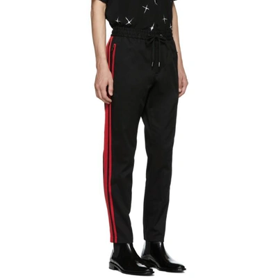 Shop Dolce & Gabbana Dolce And Gabbana Black Striped Trousers In N0000 Blk