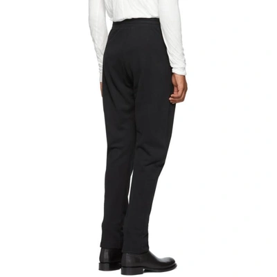 Shop Ann Demeulemeester Black Tapered Grimm Lounge Pants