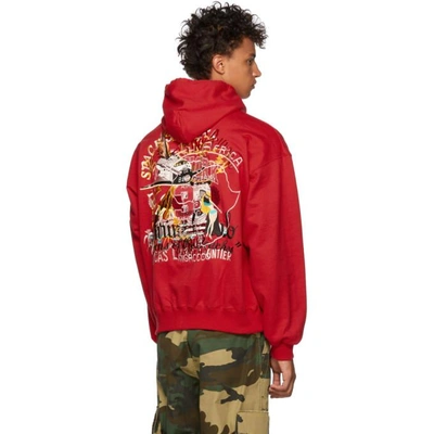 Shop Doublet Red Chaos Embroidery Hoodie