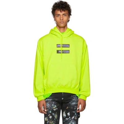 Shop Doublet Green No Image Lenticular Hoodie In L.green