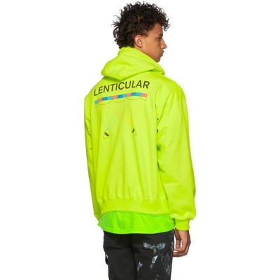 Shop Doublet Green No Image Lenticular Hoodie In L.green