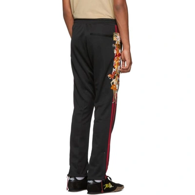 Shop Doublet Black Chaos Embroidery Track Pants