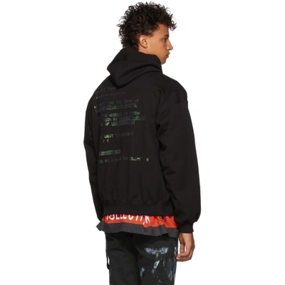 Shop Doublet Black 404 Spangle Embroidery Hoodie