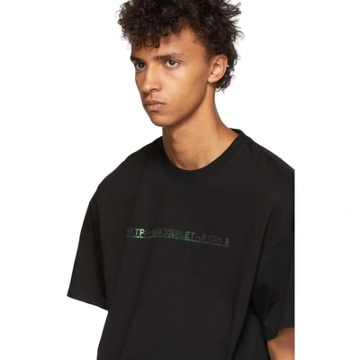 Shop Doublet Black 404 Spangle Embroidery T-shirt
