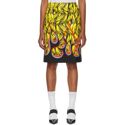 Shop Prada Multicolor Banana Flames Foldover Skirt In F0d7a Multi