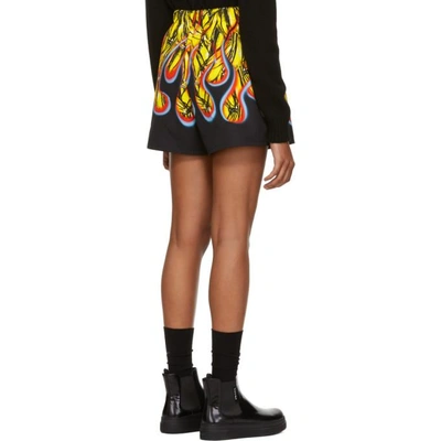 Shop Prada Multicolor Banana Flames Shorts In F0d7a Multi