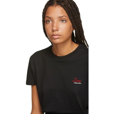 Shop Miu Miu Black Love T-shirt In F0002 Black