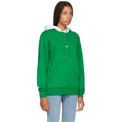 Shop Helmut Lang Green And White Tokyo Edition Taxi Hoodie In Green/white