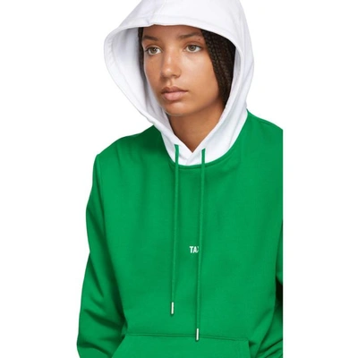 Shop Helmut Lang Green And White Tokyo Edition Taxi Hoodie In Green/white