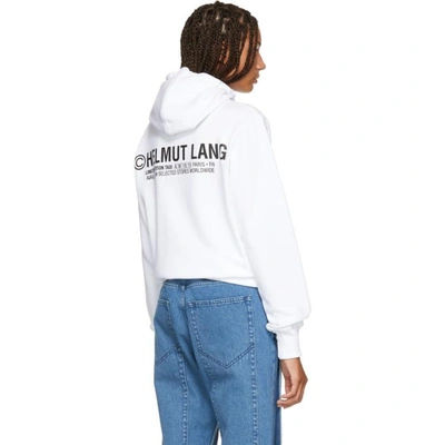 Shop Helmut Lang White Paris Edition Taxi Hoodie In 100 White