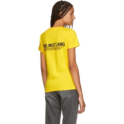 Shop Helmut Lang Yellow New York Edition Taxi T-shirt In K00 Yellow