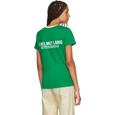 Shop Helmut Lang Green And White Tokyo Edition Taxi T-shirt In Green/white