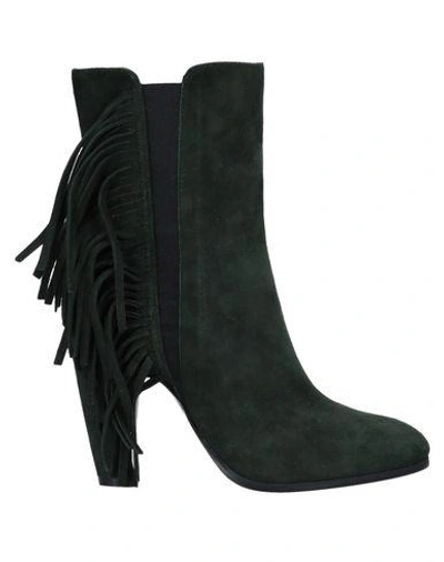 Shop Pinko Ankle Boot In Dark Green
