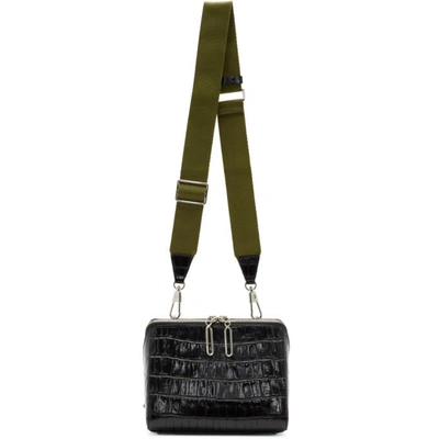 Shop 3.1 Phillip Lim / フィリップ リム 3.1 Phillip Lim Black Croc Ray Triangle Crossbody Bag In Ba001 Black