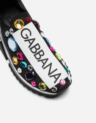 Shop Dolce & Gabbana Sorrento Sneakers With Embroidery In Black