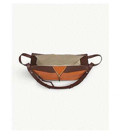 Shop Loewe Ginger And Rouge Brown Hammock Small Leather Handbag In Ginger/rouge