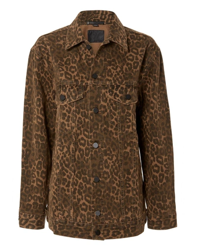 Shop Alexander Wang Daze Leopard Denim Jacket