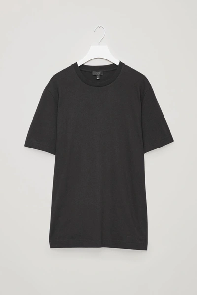 Shop Cos Relaxed-fit Jersey T-shirt In Black