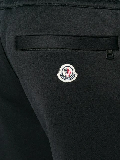 Shop Moncler Regular Track Pants In Black