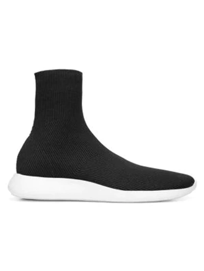 Shop Vince Abbot Knit Sock Sneakers In Black